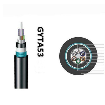 직접매설식（배관） 강철 줄자는 미터 GYTA53마다 12 96 코어 섬유 옵틱 케이블 가격을 강탈했습니다