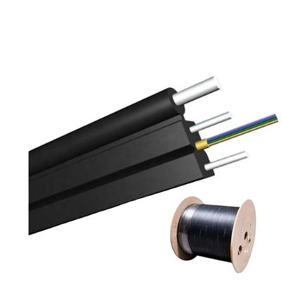 실내 야외 GJYXFCH 2 핵심 FTTH 평평한 광섬유 케이블