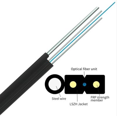 LSZH 재킷과 실내 FTTH 광 섬유용 드롭 케이블 2 4 6 8 12 16 24 핵심