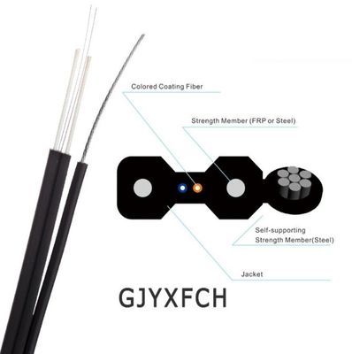GJYXFCH 1 핵심 2 핵심 SM 자립하 FTTH 드롭 섬유 옵틱 케이블