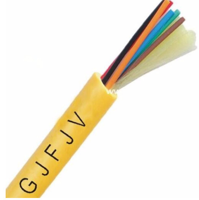 GJFJV 단순한 타이트 버퍼 멀티 모드 광섬유 옵틱 케이블 10 밀리미터 PVC / LSZH 덮개