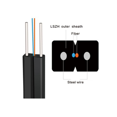 FTTH LSZH 재킷 G657A 광섬유 케이블 GJXH / GJXFH 플랫 케이블