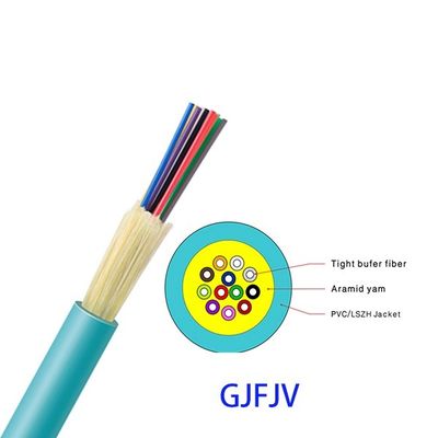 타이트 버퍼 GJFJV 12 핵심 광섬유 케이블