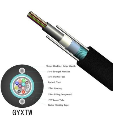 2 킬로미터 루즈 튜브 GYXTW G652d 광섬유 케이블