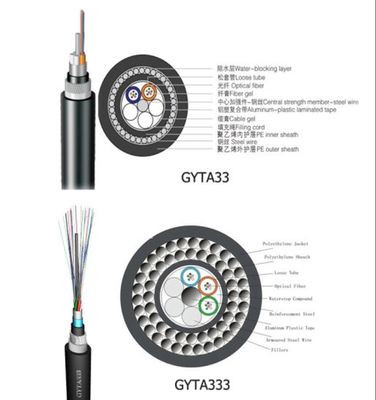 해저 GYTA33 24 48 72 핵심 직접적 매장 광섬유 케이블