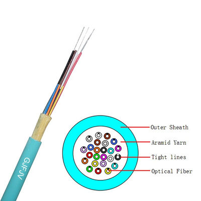 PVC LSZH GJFJV SM MM 8 12 24 36 48 핵심 실내 광섬유 케이블