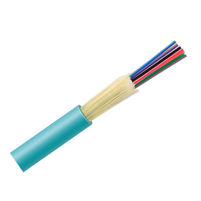 PVC / LSZH 외부 자켓 연한 녹청색 색 실내 단일모드 다중 모드 광 케이블