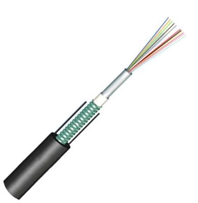 GYXTW 섬유 옵틱 케이블 단일모드 2-12cores 유니 튜브 경무장 케이블