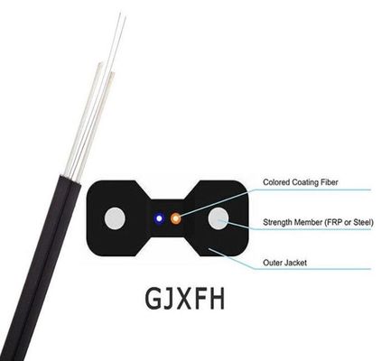한 개의 모드 2 핵심 4 핵심 실내 FTTH 형태 8 광섬유 케이블