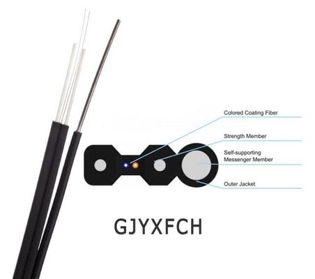 한 개의 모드 2 핵심 4 핵심 실내 FTTH 형태 8 광섬유 케이블