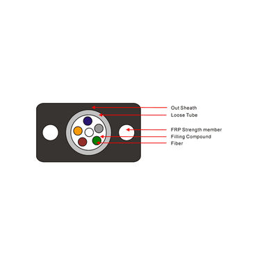 1,2,4 핵심 G657A1 G657A2 FTTH 평평한 하락 FOC 광섬유 케이블