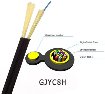 2 핵심 자립하 타이트 버퍼 라운드 FTTH 드롭 케이블