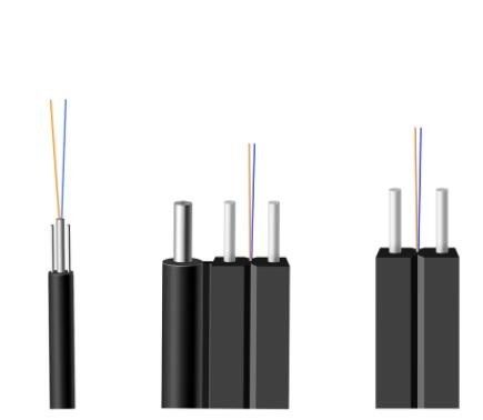 저발연 덮개 KFRP GJXFH 8 핵심 FTTH 실내 드롭 케이블