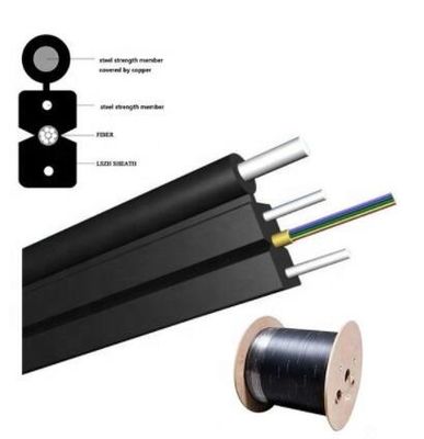 FTTH 자립한 FRP GFRP KFRP 광섬유 드롭 케이블