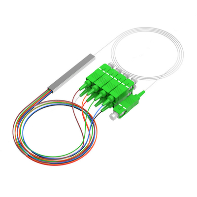 SC APC UPC 1 Ｘ 8 광섬유 PLC 분배기 SC 분배기 작은 튜브형 분배기